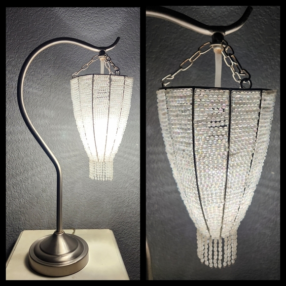 Stunning VTG Beaded Chandalier Lamp - Picture 1 of 17
